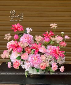 BÌNH HOA MẪU ĐƠN TONE HỒNG